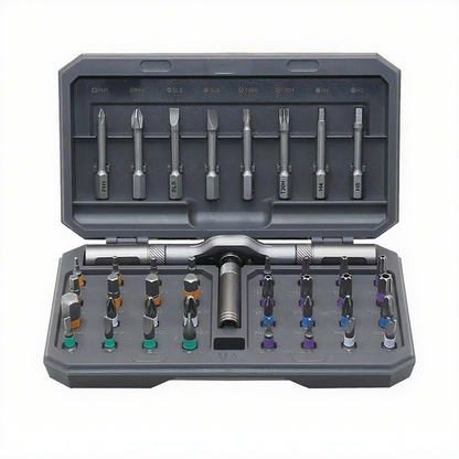🔧✨ 42-in-1 Präzisions-Schraubendreher-Set – 50% RABATT! Magnetische Bits, Ratschengriﬀ, Etui – ideal für Elektronik, Brillen & Kleingeräte. 🛠️