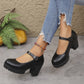 👠🖤 Damen Mary Jane Blockabsatz Schuhe – 50% RABATT! 7CM Absatz, runde Zehenpartie, Knöchelriemen – elegant & vielseitig für formelle & geschäftliche Anlässe. 💼
