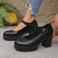 👠🖤 Damen Mary Jane Blockabsatz Schuhe – 50% RABATT! 7CM Absatz, runde Zehenpartie, Knöchelriemen – elegant & vielseitig für formelle & geschäftliche Anlässe. 💼