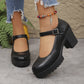 👠🖤 Damen Mary Jane Blockabsatz Schuhe – 50% RABATT! 7CM Absatz, runde Zehenpartie, Knöchelriemen – elegant & vielseitig für formelle & geschäftliche Anlässe. 💼