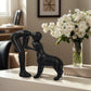 🐕🧑 Mann & Hund Skulptur Kunstfigur – 50% RABATT! Einzigartige Figur, warm & liebevoll, perfekt für Büro, Wohnzimmer & Schlafzimmer. 🔥🏠
