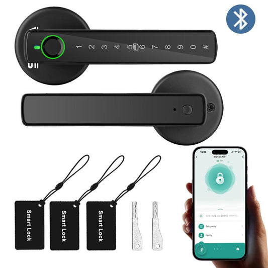 🔐📱 Intelligentes Fingerabdruck-Türschloss – 50 % Rabatt! 5-in-1-Zugang, Steuerung über die Tuya-App, Aluminiumlegierung – schlüssellose Sicherheit für Zimmer und Garage. 💪