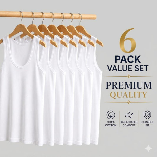 💪👕 6er-Pack Herren Atmungsaktive Sport-Tanktops – 60% RABATT! Ultraweich, leicht, gerippte Textur – Gym & Alltag. 🔥✨