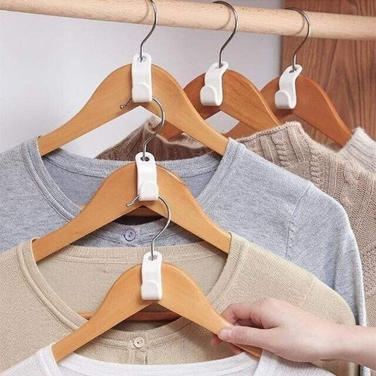 ❄️Sommerfrische 50 % Rabatt!👚Platzsparende Kleiderbügel-Verbinder – Intelligente Bügelhaken für mehr Schrankplatz und ordentlichere Kleiderorganisation