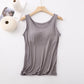 🎁 Heißer Verkauf 50% RABATT 👉 Damen Klassisches Einfarbiges Tank Top mit Integriertem BH 🎉