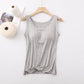 🎁 Heißer Verkauf 50% RABATT 👉 Damen Klassisches Einfarbiges Tank Top mit Integriertem BH 🎉