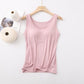 🎁 Heißer Verkauf 50% RABATT 👉 Damen Klassisches Einfarbiges Tank Top mit Integriertem BH 🎉