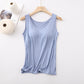 🎁 Heißer Verkauf 50% RABATT 👉 Damen Klassisches Einfarbiges Tank Top mit Integriertem BH 🎉