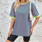 👕🌸 Gestreiftes Damen-T-Shirt – entspannte Passform, weicher Stoff, vielseitig kombinierbar. 50% RABATT! 🔥☀️