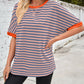 👕🌸 Gestreiftes Damen-T-Shirt – entspannte Passform, weicher Stoff, vielseitig kombinierbar. 50% RABATT! 🔥☀️