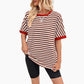 👕🌸 Gestreiftes Damen-T-Shirt – entspannte Passform, weicher Stoff, vielseitig kombinierbar. 50% RABATT! 🔥☀️