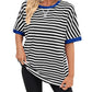 👕🌸 Gestreiftes Damen-T-Shirt – entspannte Passform, weicher Stoff, vielseitig kombinierbar. 50% RABATT! 🔥☀️