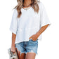 👕 50% RABATT! 🌸 Einfarbiges Damen T-Shirt mit Glockenärmeln – Locker geschnittenes Sommeroberteil aus weichem Stoff in 3 Farben✨