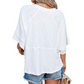 👕 50% RABATT! 🌸 Einfarbiges Damen T-Shirt mit Glockenärmeln – Locker geschnittenes Sommeroberteil aus weichem Stoff in 3 Farben✨