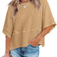 👕 50% RABATT! 🌸 Einfarbiges Damen T-Shirt mit Glockenärmeln – Locker geschnittenes Sommeroberteil aus weichem Stoff in 3 Farben✨
