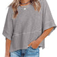👕 50% RABATT! 🌸 Einfarbiges Damen T-Shirt mit Glockenärmeln – Locker geschnittenes Sommeroberteil aus weichem Stoff in 3 Farben✨