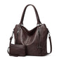 👜  50% RABATT! ✨ Kunstleder-Shopper Damen – Vielseitig, Praktische Fächer, Set mit Beutel 💼