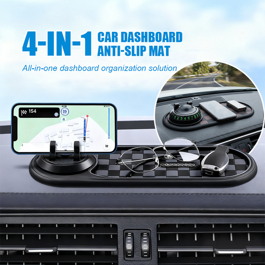 🧲🌟 4‑in‑1‑Anti‑Rutsch‑Matte fürs Armaturenbrett mit praktischer Handyhalterung 🚗💯
