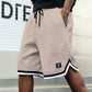 🔥 Herren Quilted Sport Shorts – Locker Geschnitten, Streifensaum & Atmungsaktive Baumwollmischung für Sport & Alltag 🏃