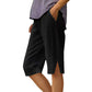 🔥Letzter Tag! 50% Rabatt🩳Damen einfarbige Shorts mit Seitentaschen