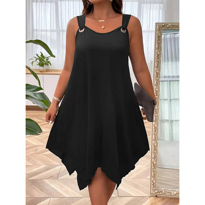 📢Mid-Season Sale: −56% nur für kurze Zeit⏰Ärmelloses Damenkleid mit asymmetrischem Saum