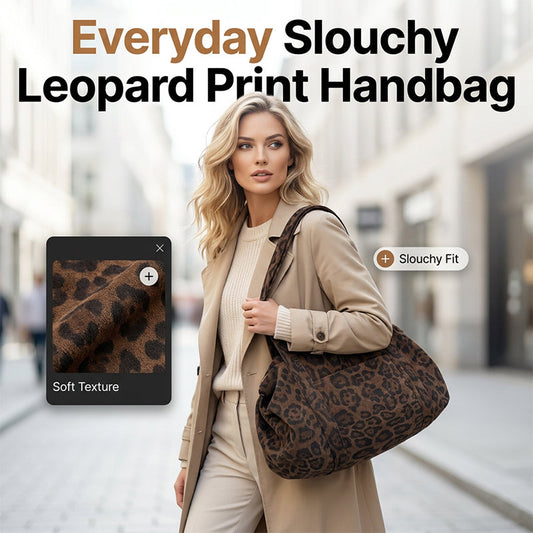 👜🐆 Leopardenmuster Schultertasche – 50% RABATT! Weiches Synthetik-Wildleder, geräumig, Reißverschluss – Streetwear-Stil für jeden Tag. 🔥✨