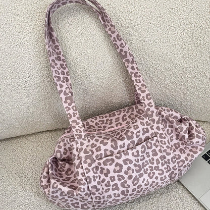 👜🐆 Leopardenmuster Schultertasche – 50% RABATT! Weiches Synthetik-Wildleder, geräumig, Reißverschluss – Streetwear-Stil für jeden Tag. 🔥✨