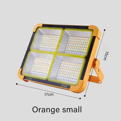 ⚡ Tragbare LED-Solarleuchte – helles Flutlicht, mobiler Akku für Smartphone, wetterfest & für Baustelle oder Notfall geeignet
