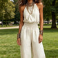 👗 50% RABATT! ✨ Damen eleganter rückenfreier Neckholder-Overall – Figurbetont & stilvoll – Perfekt für Sommerfeste, Dates oder besondere Anlässe – luftiger Stoff mit verführerischem Schnitt 🌸💃🌙