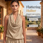 📢📢50% RABATT !!⏰Damen-Jumpsuit mit Neckholder und weitem Bein