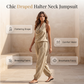 📢📢50% RABATT !!⏰Damen-Jumpsuit mit Neckholder und weitem Bein