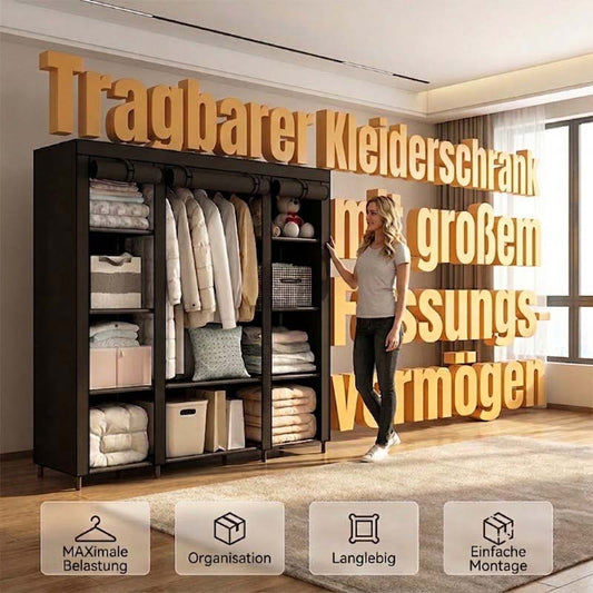 ⏰【Limitiertes Angebot – 50% Rabatt!】👔Einfach zu montierender Kleiderschrank aus Vliesstoff