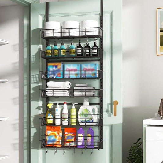 🚪📦 Mehrstufiger Tür-Vorratsregal – 50% RABATT! Stauraum für Gewürze, Konserven & Snacks – einfach über die Tür hängen, ohne Bohren. 🔥🏠