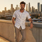 👔 📐Herren Geometrie-Print Relaxed-Fit Kurzarmhemd