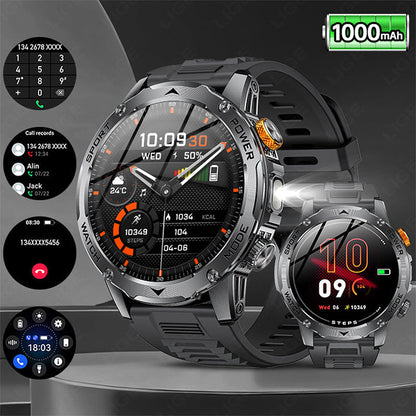 ⌚ 50% RABATT! 🏆 Smart Bluetooth Sportuhr – 1000mAh Akku, Fitness-Tracking & wasserdicht – Herzfrequenz, Schritte & Schlaf – Kompatibel mit iOS/Android 💪