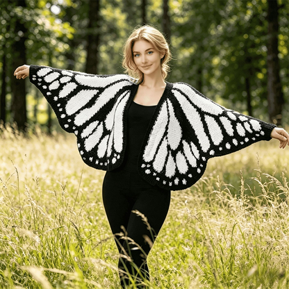 🦋✨ Schmetterling-Flügel Strickjacke – 68% RABATT! Breite die Arme aus, enthülle die Flügel – gemütlich, künstlerisch, unvergesslich. 🔥🧶