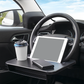 🚗🍔 2-in-1-Lenkradablage – 50 % RABATT! Ess- und Arbeitsfläche, Aufbewahrungsfach für den Sitzspalt, Getränkehalter und Tablet-Halterung – universell passend. 💪