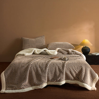 🛋️☁️ Doppellagige Kuscheldecke – 50% RABATT! Wolkenweiches Plüschgefühl, stilvolles Muster – perfekt für Sofa, Bett & Reisen. 🏠