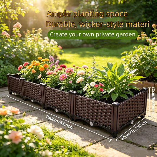 🌱 Gemüse-Anzuchtset für zu Hause – vielseitiger Pflanzkasten mit Bewässerungssystem, für Kräuter, Salat & Balkon
