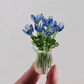 🌸✨ Miniatur-Glasblumen mit Vase – 50% RABATT! 7 farbige Glasblüten, 6cm Höhe, elegante Glaskunst – blüht für immer.