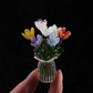🌸✨ Miniatur-Glasblumen mit Vase – 50% RABATT! 7 farbige Glasblüten, 6cm Höhe, elegante Glaskunst – blüht für immer.
