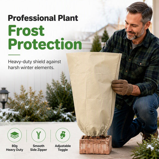 ❄️🌿 Professioneller Frostschutz für Pflanzen – 50% RABATT! 80g Vlies, atmungsaktiv, wärmende Barriere – schützt Garten & Topfpflanzen im Winter. 🛡️