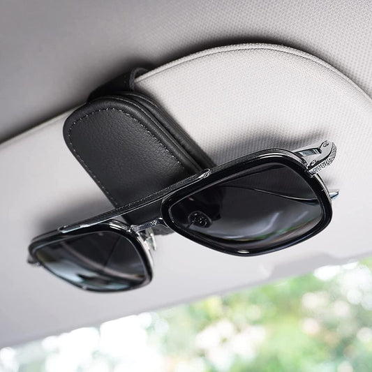 🕶️✨ Magnetischer Sonnenbrillenhalter fürs Auto – 50% RABATT! Leder-Clip für Sonnenblende, Stauraum für Brille, Stifte & Karten. 🚗
