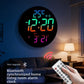 ⏰✨ Smart Digital Wanduhr – 50% RABATT! Bluetooth-Zeitsync, RGB-Farben, Kalender mit Temperatur & Luftfeuchtigkeit – modernes Wohnen.