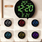 ⏰✨ Smart Digital Wanduhr – 50% RABATT! Bluetooth-Zeitsync, RGB-Farben, Kalender mit Temperatur & Luftfeuchtigkeit – modernes Wohnen.