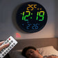⏰✨ Smart Digital Wanduhr – 50% RABATT! Bluetooth-Zeitsync, RGB-Farben, Kalender mit Temperatur & Luftfeuchtigkeit – modernes Wohnen.