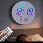 ⏰✨ Smart Digital Wanduhr – 50% RABATT! Bluetooth-Zeitsync, RGB-Farben, Kalender mit Temperatur & Luftfeuchtigkeit – modernes Wohnen.