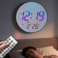 ⏰✨ Smart Digital Wanduhr – 50% RABATT! Bluetooth-Zeitsync, RGB-Farben, Kalender mit Temperatur & Luftfeuchtigkeit – modernes Wohnen.